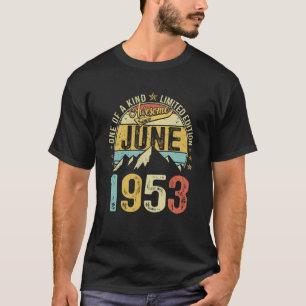 Retro Mens 70th Birthday 70 Years Awesome June 195 T-Shirt