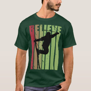Retro Mens Ski Skiing Downhill SLopes Ice Snow Ski T-Shirt