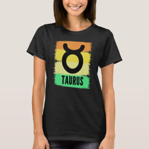 Retro Mens Taurus Zodiac Birthday May April Born V T-Shirt