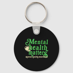 Retro mental health day every day inspirational key ring