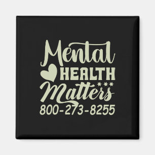 Retro Mental Health Problems 800-273-8255 Mental H Magnet