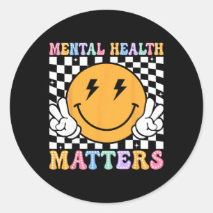 Retro Mental Health Problems Human Brain Illness A Classic Round Sticker