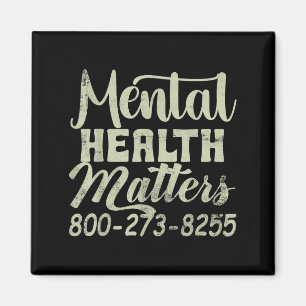 Retro Mental Health S 800-273-8255 Awareness  Magnet