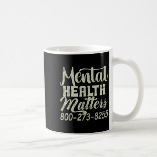 Retro Mental Health S 800-273-8255 - Mental Health Coffee Mug