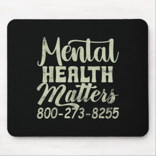 Retro Mental Health S 800-273-8255 - Mental Health Mouse Pad