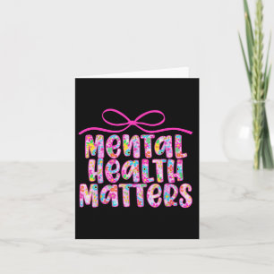 Retro Mental Health S Awareness Floral Coquette  Card
