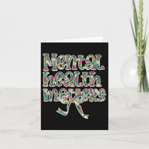 Retro Mental Health S Awareness Floral Coquette Ou Card