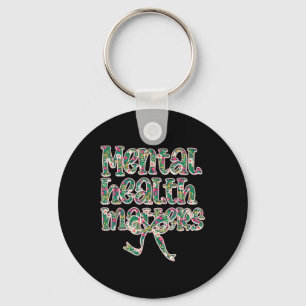 Retro Mental Health S Awareness Floral Coquette Ou Key Ring