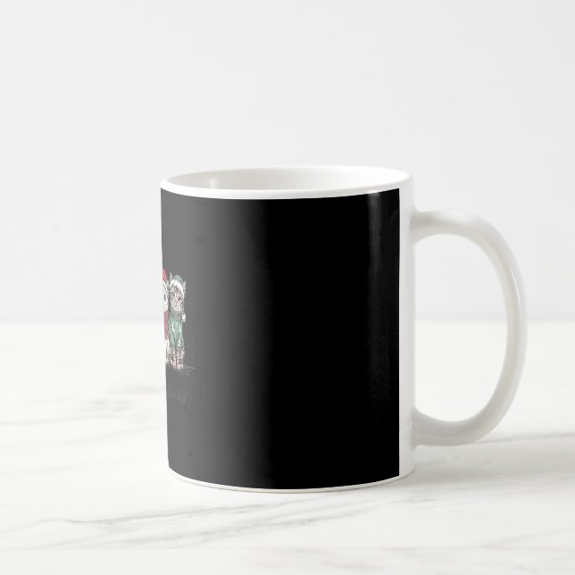 Retro Meowy Christmas Cute Cats With Santa Claus H Coffee Mug (Right)