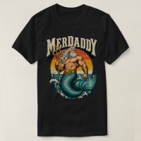 Retro Merdaddy Merman Dad Funny Father's Day