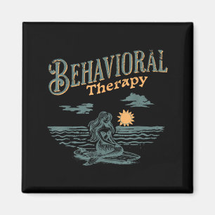Retro Mermaid Behaviour yst Beach Summer ABA Magnet