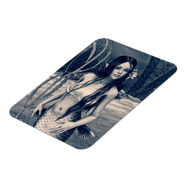 Retro Mermaid Magnet (Left Side)