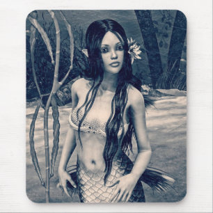 Retro Mermaid Mouse Pad
