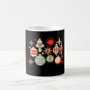 Retro Merry And Bright Modern Christmas Ornament Coffee Mug