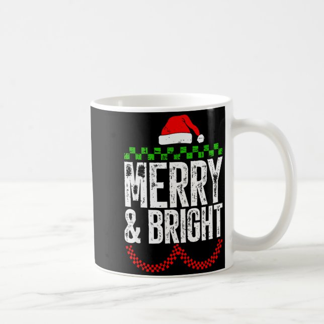Retro Merry And Bright Moody And Uptight Couples C Coffee Mug (Right)