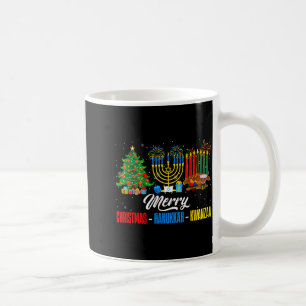 Retro Merry Christmas Hanukkah Kwanzaa Happy Holid Coffee Mug