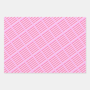 Retro Merry Christmas Pink Holiday Decor Preppy Wrapping Paper Sheet