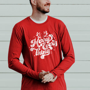 Retro Merry Everything Merry Christmas T-Shirt