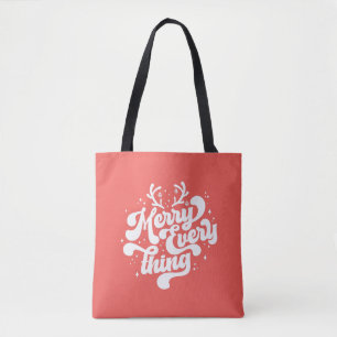 Retro Merry Everything Merry Christmas    Tote Bag