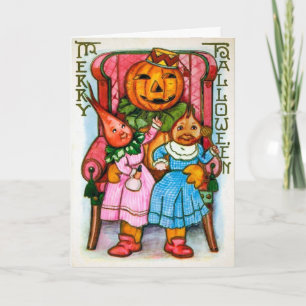 Retro Merry Halloween Card