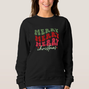 Retro Merry Merry Merry Christmas Sweatshirt