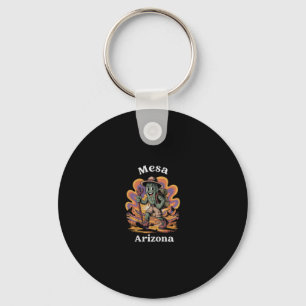 Retro Mesa Arizona Hiking Trail Adventure Cactus P Key Ring