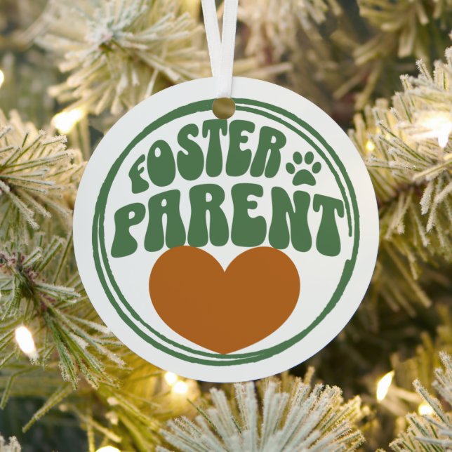 Retro Metal Ornament - Pet Foster Parent (Insitu)