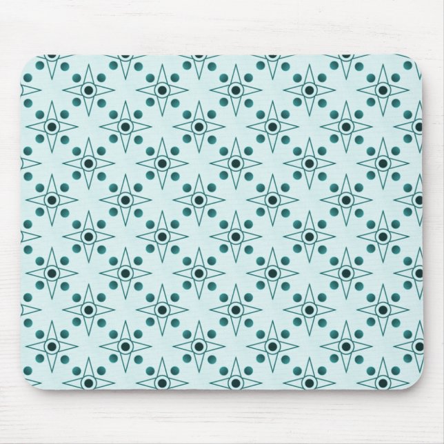 Retro-metric Mousepad, Teal Mouse Pad (Front)