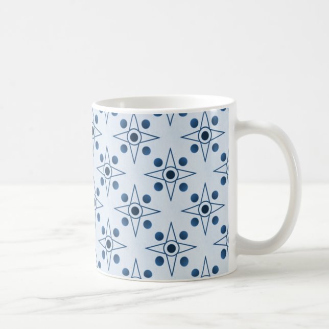 Retro-metric Mug, Royal Blue Coffee Mug (Right)