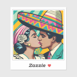 Retro Mexican Kiss Festive Fiesta Sombrero