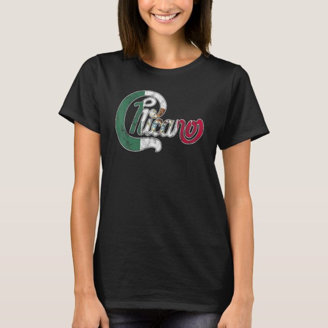 Retro Mexico Chicano Mexican Distressed Gag T-Shirt (Front)