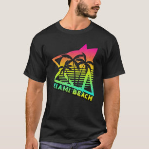 Retro Miami Beach 70s 80s Style Vintage Men Women T-Shirt