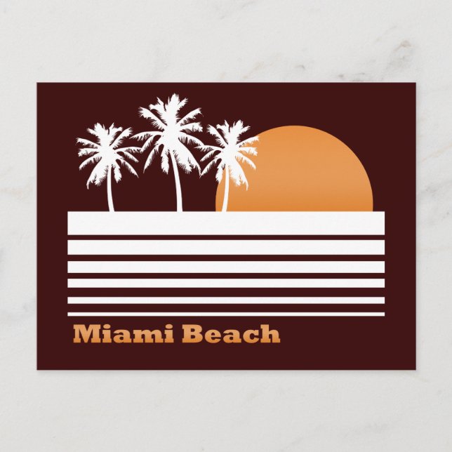 Retro Miami Beach Postcard (Front)