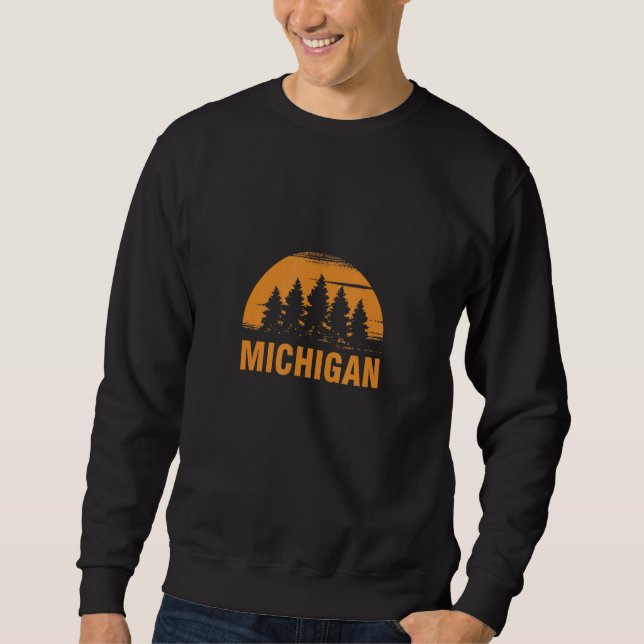 Retro Michigan Forest Sweatshirt (Front)