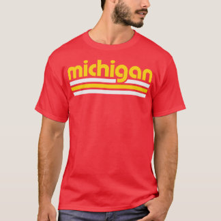 Retro Michigan Stripes Crewneck Sweatshirt T-Shirt