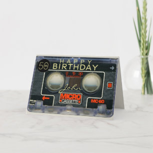 Retro Micro Audiotape 50th birthday recto-verso C Card