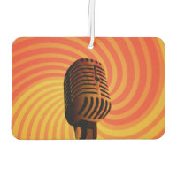 Retro Microphone car air freshner