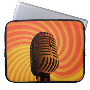 Retro Microphone custom laptop sleeve