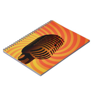 Retro Microphone custom notebook
