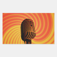 Retro Microphone custom stickers