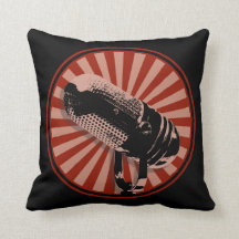 Retro Microphone Graphic in Red