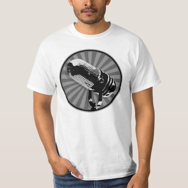 Retro Microphone Graphic T-Shirt (Front)