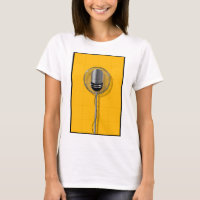 Retro Microphone on Bold Yellow