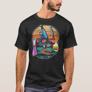 Retro Microscope Biologist Geek Science Laboratory T-Shirt