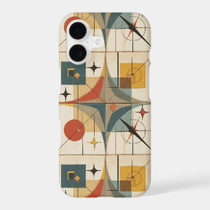 Retro Mid Century Atomic Geometric Pattern