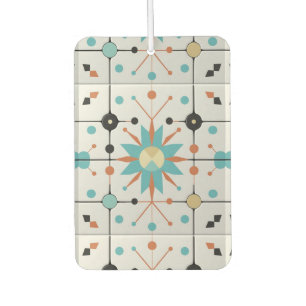 Retro Mid Century Atomic Geometric Pattern Car Air Freshener