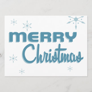 Retro Mid-Century Christmas Party Invitation White