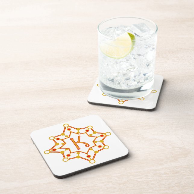 Retro Mid-Century Design Personalised Coaster (Right Side)