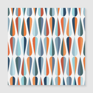 Retro mid-century, drop shapes pattern.