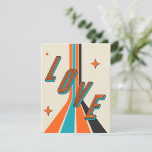 Retro Mid Century Geometric Love Valentine Card